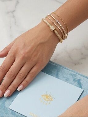 38. Eyecandy Brass CZ bracelet